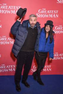 Première du film The Greatest Showman. Cindy Geney et son compagnon Atmen Kelif. 223511 2018-01-17 Paris France  Copyright: xSergexArnalx xStarfacex STAR_223511_004