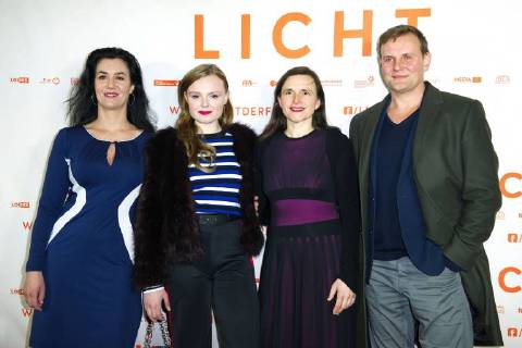 Katja Kolm Maria Dragus Barbara Albert and Devid Striesow at the premiere of the movie light in the Delphi Filmpalast Berlin 17 01 2018 Foto:xC.xBehringx xFuturexImage