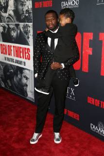 LOS ANGELES, CA - JANUARY 17: Curtis ?50 CENT? Jackson, Sire Jackson, at the premiere of Den Of Thieves at Regal Theaters at LA Live in Los Angeles, California on January 17, 2018. Copyright: xFayexSadoux