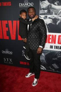 LOS ANGELES, CA - JANUARY 17: Curtis ?50 CENT? Jackson, Sire Jackson, at the premiere of Den Of Thieves at Regal Theaters at LA Live in Los Angeles, California on January 17, 2018. Copyright: xFayexSadoux