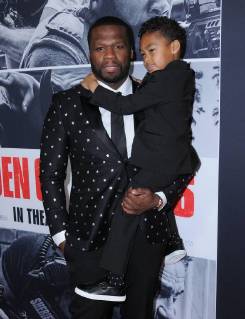 January 17, 2018 - Los Angeles, CA, U.S. - 17 January 2018 - Los Angeles, California - Curtis 50 Cent Jackson, Sire Jackson. Den of Thieves Los Angeles Premiere held at Regal Cinemas LA Live. Photo Credit: Birdie Thompson AdMedia Los Angeles U.S. - ZUMAa123 20180117_zaa_a123_205 Copyright: xBirdiexThompsonAdmediax