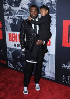 January 17, 2018 - Los Angeles, CA, U.S. - 17 January 2018 - Los Angeles, California - Curtis 50 Cent Jackson, Sire Jackson. Den of Thieves Los Angeles Premiere held at Regal Cinemas LA Live. Photo Credit: Birdie Thompson AdMedia Los Angeles U.S. - ZUMAa123 20180117_zaa_a123_201 Copyright: xBirdiexThompsonAdmediax