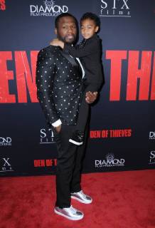 January 17, 2018 - Los Angeles, CA, U.S. - 17 January 2018 - Los Angeles, California - Curtis 50 Cent Jackson, Sire Jackson. Den of Thieves Los Angeles Premiere held at Regal Cinemas LA Live. Photo Credit: Birdie Thompson AdMedia Los Angeles U.S. - ZUMAa123 20180117_zaa_a123_200 Copyright: xBirdiexThompsonAdmediax
