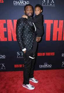 January 17, 2018 - Los Angeles, CA, U.S. - 17 January 2018 - Los Angeles, California - Curtis 50 Cent Jackson, Sire Jackson. Den of Thieves Los Angeles Premiere held at Regal Cinemas LA Live. Photo Credit: Birdie Thompson AdMedia Los Angeles U.S. - ZUMAa123 20180117_zaa_a123_202 Copyright: xBirdiexThompsonAdmediax