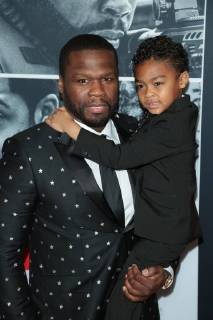Curtis Jackson aka 50 cent 42 and his son sire Jackson 5 at the den of thieves movie premiere on 17 01 2018 in Los Angeles the of thieves movie premiere in Los Angeles 2018