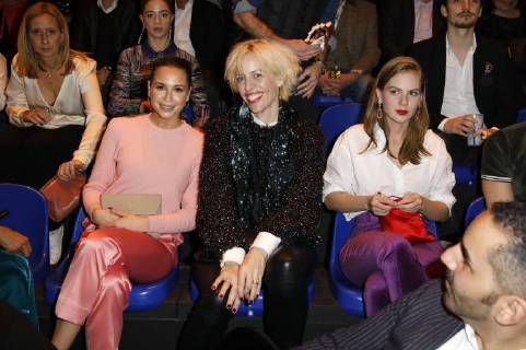 Mandy Grace Capristo Katja Eichinger and Alicia by Rittenberg at the premiere of the musical Fack ju Goethe se Mjusicäl in the Werk7 Theatre Munich 21 01 2018 Foto:xS.xGabschx xFuturexImage