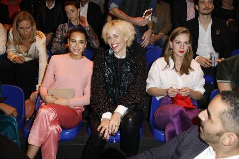 Mandy Grace Capristo Katja Eichinger and Alicia by Rittenberg at the premiere of the musical Fack ju Goethe se Mjusicäl in the Werk7 Theatre Munich 21 01 2018 Foto:xS.xGabschx xFuturexImage