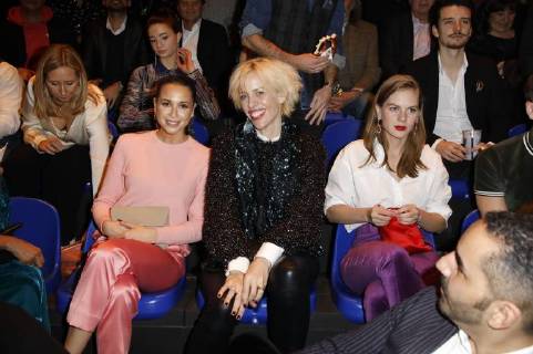 Mandy Grace Capristo Katja Eichinger and Alicia by Rittenberg at the premiere of the musical Fack ju Goethe se Mjusicäl in the Werk7 Theatre Munich 21 01 2018 Foto:xS.xGabschx xFuturexImage