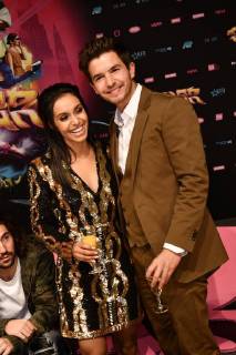 Actress Nora Gharib and Actor Matteo Simoni pictured during the premiere of the Belgian film Patser, with the actors at the Kinepolis Antwerp, Monday 22 January 2018.  YORICKxJANSENS 05281358