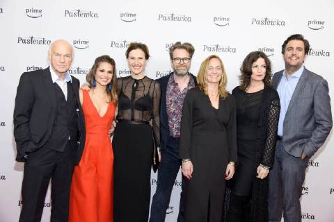 Dietrich Hollinderbaeumer Cristina do Rego Bettina Lamprecht Matthias Matschke Sonsee new Sabine Vitua Bastian Pastewka at the premiere of the Amazon Prime video series Pastewka at Kino international in Berlin on 23 01 2018