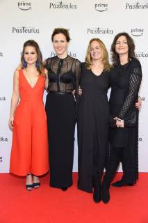 Cristina do Rego Bettina Lamprecht Sonsee new Sabine Vitua at the premiere of the Amazon Prime video series Pastewka at Kino international in Berlin on 23 01 2018