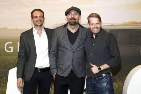 Wolfgang Groos Tobi Baumann and Erik Haffner at the premiere of the eighth season of Pastewka in international cinema Berlin 23 01 2018 Foto:xA.xBuggex xFuturexImage