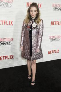 USA: Netflix Everything Sucks premiere Sydney Sweeney wearing coat by Jean Baptiste attends Netflix premiere Everything Sucks! season 1 at AMC 34th street New York New York United States AMC 34th Street  LevxRadin