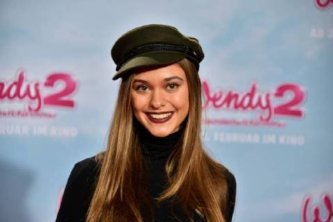Katharina Schneider daughter of former professional dancers and let s dance judge Joachim Llambi posing on 04 02 2018 in Cologne on the red carpet at the premiere of the cinema Wendy 2 friendship forever