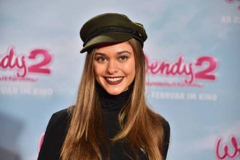 Katharina Schneider daughter of former professional dancers and let s dance judge Joachim Llambi posing on 04 02 2018 in Cologne on the red carpet at the premiere of the cinema Wendy 2 friendship forever