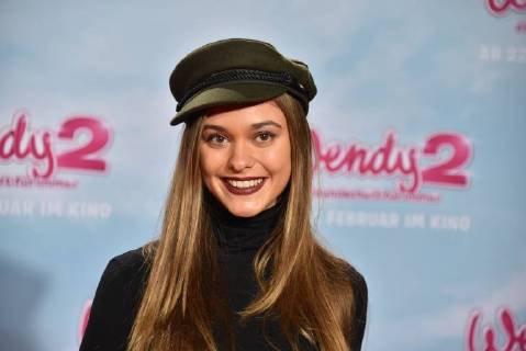 Katharina Schneider daughter of former professional dancers and let s dance judge Joachim Llambi posing on 04 02 2018 in Cologne on the red carpet at the premiere of the cinema Wendy 2 friendship forever