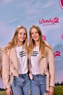 The Infulencer Finja and Svenja posing on 04 02 2018 in Cologne on the red carpet at the premiere of the cinema Wendy 2 friendship forever