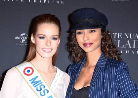 Fifty Shades of Grey 3 Premiere in Paris Maeva Coucke ( miss France 2018 ) et Flora Coquerel ( Miss France 2014 ) lors du photocall pour l avant premiere du film 50 NUANCES PLUS CLAIRES a Paris CELEBRITES : Avant premiere du film 50 NUANCES PLUS CLAIRES - Paris - 06 02 2018 FedericoPestellini Panoramic