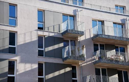 Housing real estate rental apartments condos new construction rental brake vacant social housing the plot of the cooperative Möckernkiez EC recorded on 6 February 2018 in Berlin Germany Berlin Kreuzberg Copyright: xKittyxKleist-HeinrichxTSPx