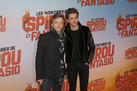 Alex Lutz - Thomas Soliveres CELEBRITES : Avant Premiere Spirou et Fantasio - Paris - 11 02 2018 MichaelBaucher Panoramic 