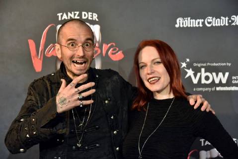 Forensiker Mark Benecke his wife Ines Fischer come on 17 02 2018 in Cologne for the premiere of the musical dance of the vampires in the musical dome