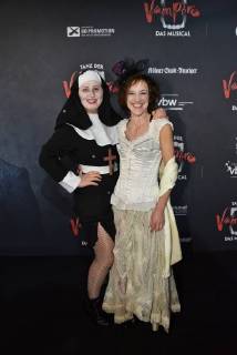 Actress Nina Vorbrodt l r and the dancer of Pia Neises comes on 17 02 2018 in Cologne for the premiere of the musical dance of the vampires in the musical dome