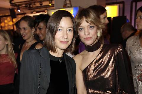 Johanna Wokalek and Heike Makatsch at the reception of the Medienboard Berlin-Brandenburg in the framework of the 68 Berlinale on 17 02 2018 in Medienboard Berlin reception in to the Berlinale 2018 in Berlin