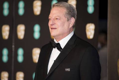 February 18, 2018 - London, London, UK - Al Gore arrives on the red carpet for the EE British Academy Film Awards 2018, held at the Royal Albert Hall. London UK  - ZUMAt138 20180218_zap_t138_062 Copyright: xRayxTangx