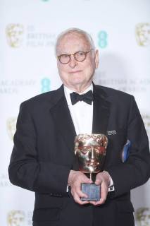 British director James Ivory attends the Winners Room at the British Academy Film Awards at the Royal Albert Hall in London on February 18, 2018.  LON20180218140 RUNExHELLESTAD