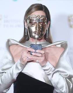 American actress Allison Janney attends the Winners Room at the British Academy Film Awards at the Royal Albert Hall in London on February 18, 2018.  LON20180218112 RUNExHELLESTAD