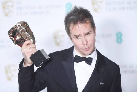 American actor Sam Rockwell attends the Winners Room at the British Academy Film Awards at the Royal Albert Hall in London on February 18, 2018.  LON20180218122 RUNExHELLESTAD
