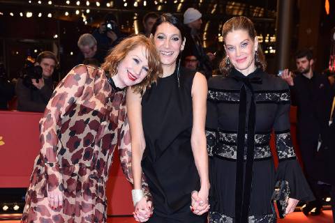 Birgit Minichmayr Director Emily Atef and Marie Bäumer in the 3 days in Quiberon film premiere in the context of 68 international film festival Berlinale on 19 02 2018 in Berlin Berlinale 2018 3 days in Quiberon film premiere
