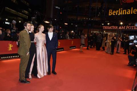 Matteo Simoni Luna Wedler Reka Tenki and Franz Rogowski attending the 3 days in Quiberon 3 days in Quiberon premiere and the presentation of European shooting stars 2018 during the 68th Berlin International Film Festival Berlinale 2018 on February 19 2018 in Berlin Germany Foto:xC.xNiehausx xFuturexImage