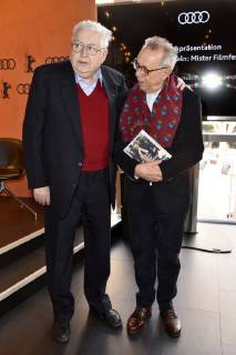 Moritz de Hadeln and Dieter Kosslick in the book presentation of Moritz de Hadeln Mister Film Festival during the Berlinale 2018 in the Berlinale Audi lounge Berlin 21 02 2018 Foto:xN.xKubelkax xFuturexImage