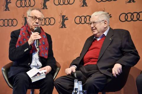 Dieter Kosslick and Moritz de Hadeln at the book presentation of Moritz de Hadeln Mister Film Festival during the Berlinale 2018 in the Berlinale Audi lounge Berlin 21 02 2018 Foto:xN.xKubelkax xFuturexImage