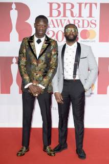 J Hus with guest at the BRIT Awards 2018 in the O2 Arena London 21 02 2018 J Hus with guest  Foto:xS.xVasx xFuturexImage