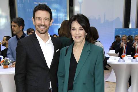 Iris Berben and her son Oliver Berben at the reception of the FFF Film Fernsehfonds Bayern as part of the 68 Berlinale on 22 02 2018 in Berlin FFF Berlinale Reception 2018 in Berlin