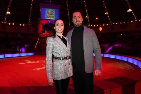 Jana Lacey Krone and Martin Lacey jr Premiere Circus Krone 3 Winter Program Manege Circus Kronebau Munich 01 03 2018