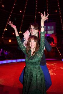 Cornelia Corba with the adopted son Benjamin Premiere Circus Krone 3 Winter Program Manege Circus Kronebau Munich 01 03 2018