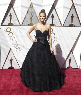 Maria Menounos arrives on the red carpet for the 90th annual Academy Awards at the Dolby Theatre in the Hollywood section of Los Angeles on March 4, 2018.  LAP20180304004 JOHNxANGELILLO