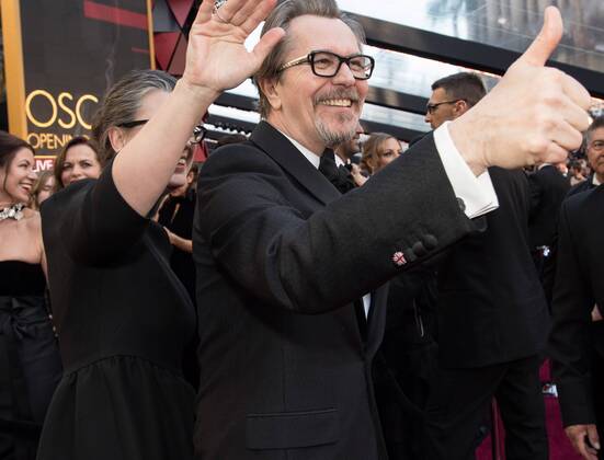 Oscar nominee Gary Oldman arrives on the red carpet of The 90th OscarsÂ® at the DolbyÂ® Theatre in Hollywood, CA on Sunday, March 4, 2018.  Copyright: xMattxPetitx 33546_286PLX