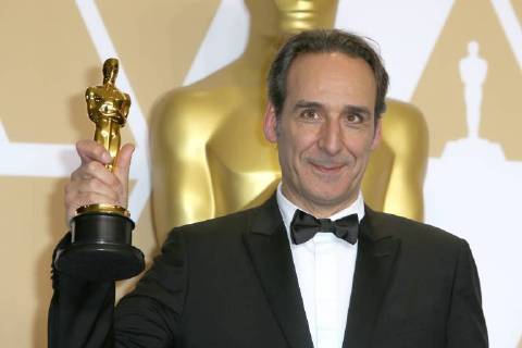 Alexandre Desplat wins the Oscar in Original Score for The Shape Of Water during the 90th Annual Academy Awards (Oscars) at Hollywood & Highland Centre in California. MARCH 4th 2018  MTXx18423
