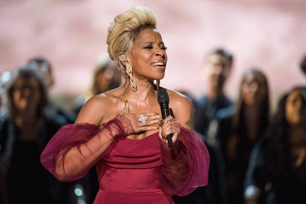 Oscar nominee for Best Original Song, Mary J. Blige performs live at The 90th OscarsÂ® at the DolbyÂ® Theatre in Hollywood, CA on Sunday, March 4, 2018.  Copyright: xAaronxPoolex 33546_395PLX