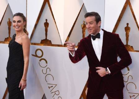 March 4, 2018 - Los Angeles, California, U.S. - ELIZABETH CHAMBERS and ARMIE HAMMER arrives on the red carpet for the 90th Annual Academy Awards at the Dolby Theatre. Los Angeles U.S. - ZUMAz03_ 20180304_zbp_z03_195 Copyright: xKevinxSullivanx