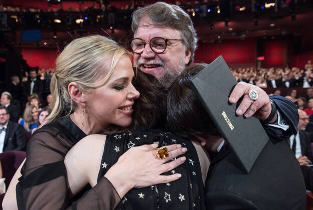 Guillermo del Toro and guests celebrate winning the Oscar for Best motion picture of the year for work on The Shape of Water during the live ABC Telecast of The 90th OscarsÂ® at the DolbyÂ® Theatre in Hollywood, CA on Sunday, March 4, 2018.  Copyright: xPhilxMcCartenx 33546_491PLX