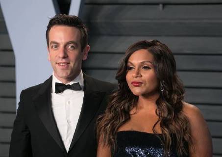 March 4, 2018 - Beverly Hills, California, U.S - Actors B. J. Novak (L) and Mindy Kaling on the red carpet of the 2018 Vanity Fair Oscar Party held at the Wallis Annenberg Center in Beverly Hills, California on Sunday March 4, 2018. Beverly Hills U.S. - ZUMAp124 20180304_zaa_p124_166 Copyright: xJavierxRojasx