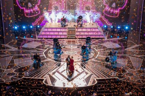 Miguel and Natalia Lafourcade perform Remember Me from Coco, during the live ABC Telecast of The 90th OscarsÂ® at the DolbyÂ® Theatre in Hollywood, CA on Sunday, March 4, 2018.  Copyright: xSaraxWoodx 33546_500PLX