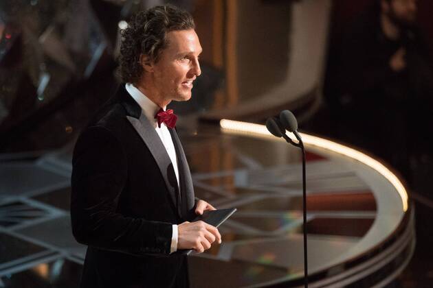 Matthew McConaughey present the Oscar for achievement in film editing during the live ABC Telecast of The 90th OscarsÂ® at the DolbyÂ® Theatre in Hollywood, CA on Sunday, March 4, 2018.  Copyright: xScottxDiussax 33546_515PLX
