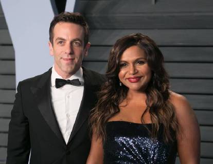 March 4, 2018 - Beverly Hills, California, U.S - Actors B. J. Novak (L) and Mindy Kaling on the red carpet of the 2018 Vanity Fair Oscar Party held at the Wallis Annenberg Center in Beverly Hills, California on Sunday March 4, 2018. Beverly Hills U.S. - ZUMAp124 20180304_zaa_p124_162 Copyright: xJavierxRojasx