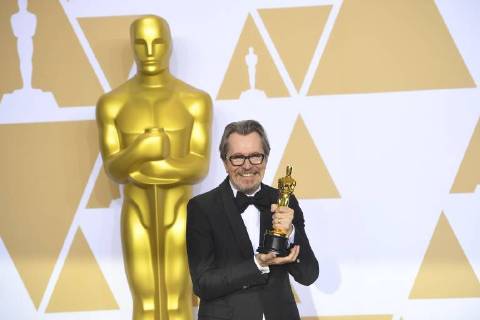 March 4, 2018 - Los Angeles, California, U.S. - GARY OLDMAN in the Press Room at the 90th Annual Academy Awards at the Dolby Theatre. Los Angeles U.S. - ZUMAz03_ 20180304_zbp_z03_226 Copyright: xKevinxSullivanx